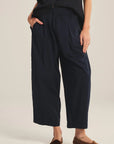 STRIPE RIB & POPLIN MIX MEDIA PANT Trousers VELVET MIDNIGHT XL