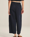 STRIPE RIB & POPLIN MIX MEDIA PANT Trousers VELVET MIDNIGHT XXL