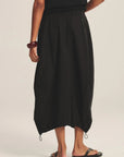 STRIPE RIB & POPLIN MIX MEDIA SKIRT Woman VELVET SAHARA XL