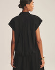STRIPE RIB & POPLIN MIX MEDIA TOP Blouses VELVET SAHARA XL