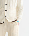 Structured Boucle Cardigan Men Knitwear Scotch Soda Homme Eggnog S