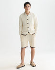 Structured Boucle Cardigan Men Knitwear Scotch Soda Homme Eggnog M