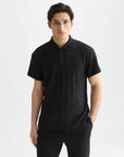Structured Ribbed Relaxed-Fit Polo Men Polos Scotch Soda Homme METEORITE XS