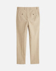 Stuart Structured Linen-Blend Regular Slim-fit Chino Men Trousers Scotch Soda Homme Amphora Micro Check 33-32