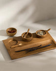 TEAK WOOD APERITIF BOARD AND BOWLS CUISINE Crusoe
