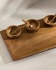 TEAK WOOD APERITIF BOARD AND BOWLS CUISINE Crusoe
