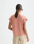Tencel V-Neck Short Sleeve Sweater Woman Scotch Soda Femme Canyon Clay L