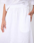 Vivienne linen skirt Woman Notshy BLANC XL