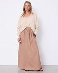 Vivienne linen skirt Woman Notshy MOKA XS
