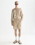 Washed Cotton-Blend Cargo Loose-Fit Bermuda Shorts Men Shorts Scotch Soda Homme