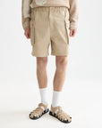Washed Cotton-Blend Cargo Loose-Fit Bermuda Shorts Men Shorts Scotch Soda Homme