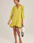 WOVEN LINEN DRESS 2 Dresses VELVET CITRON XL