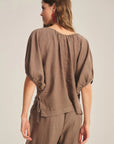 WOVEN LINEN TOP 1 Blouses VELVET CHALK L