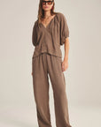 WOVEN LINEN TOP 1 Blouses VELVET CHALK XL
