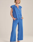 WOVEN LINEN TOP 2 Blouses VELVET CHALK L