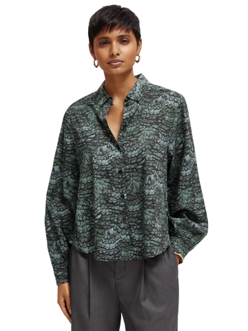 175234-Printed balloon sleeve shirt Woman Scotch & Soda