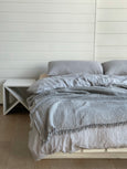 COCOON REVERSIBLE THROW & BLANKET STONE