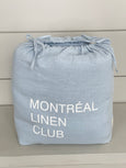 EUROPEAN FLAX LINEN DUVET COVER SETS IN OCEAN BLUE