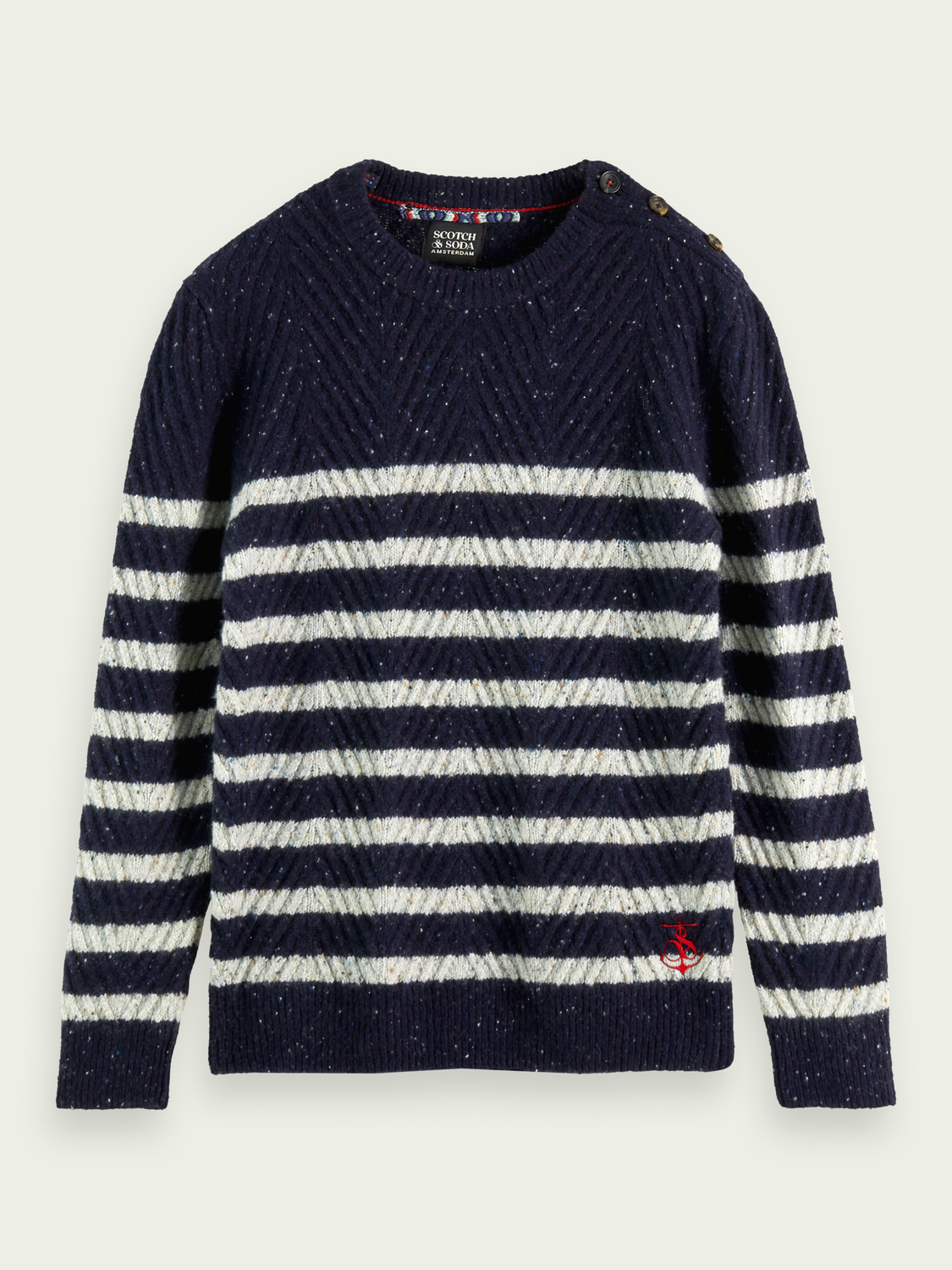 SCOTCH & SODA - Pull torsadé en laine mélangée