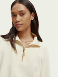 SCOTCH & SODA - Sweat demi-zip manches trompette
