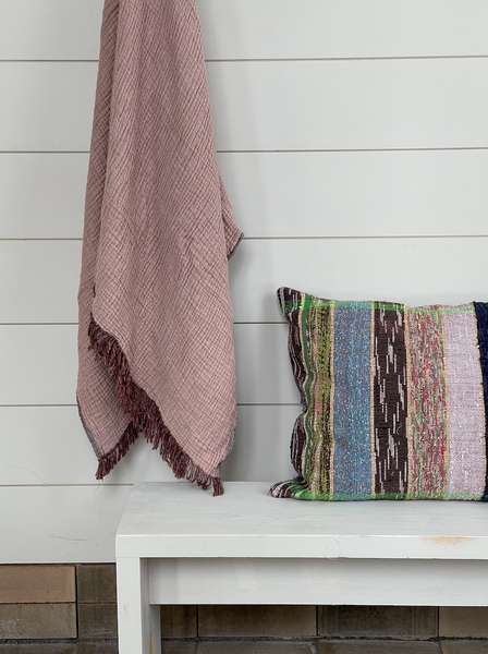 COCOON REVERSIBLE THROW & BLANKET WINE
