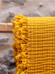 COCOON REVERSIBLE THROW & BLANKET CURRY MARIGOLD