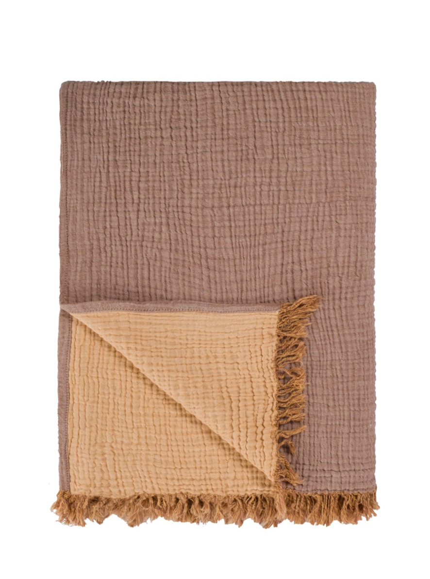 COCOON REVERSIBLE THROW OAK