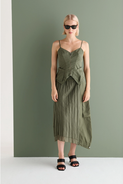 Women's Long Asymmetrical Skirt with Pocket | EUROPEAN CULTURE