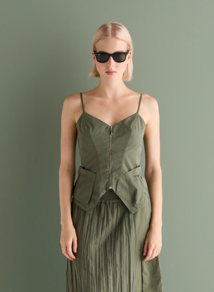 Women's Bustier with zip and pockets | EUROPEAN CULTURE