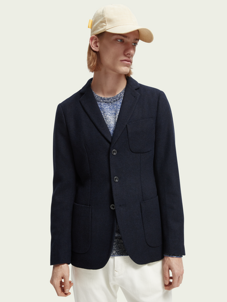 Scotch & Soda Brushed Single Breasted Blazer