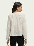 SCOTCH & SODA - Blouse nervurée en coton bio brodée