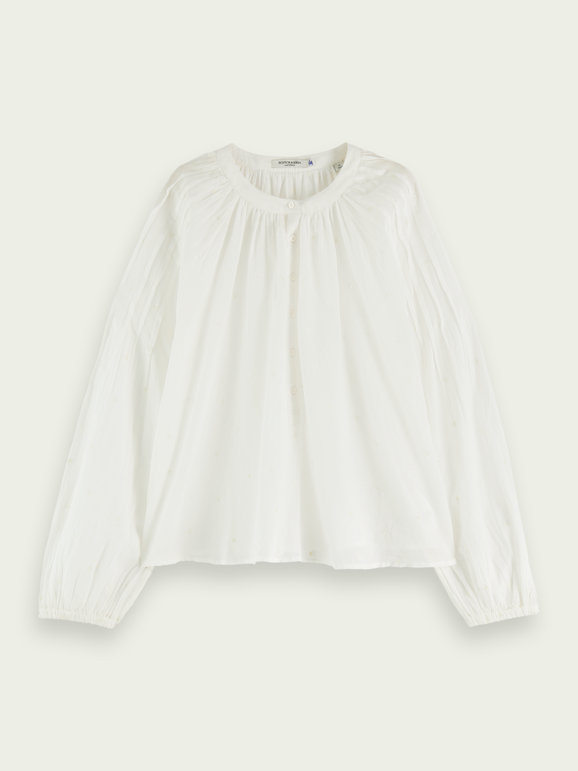SCOTCH & SODA - Blouse nervurée en coton bio brodée