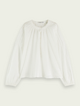 SCOTCH & SODA - Blouse nervurée en coton bio brodée