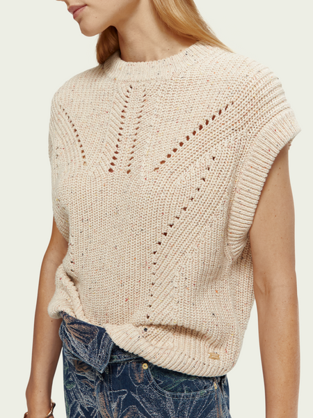 SCOTCH & SODA - Gilet en maille pointelle