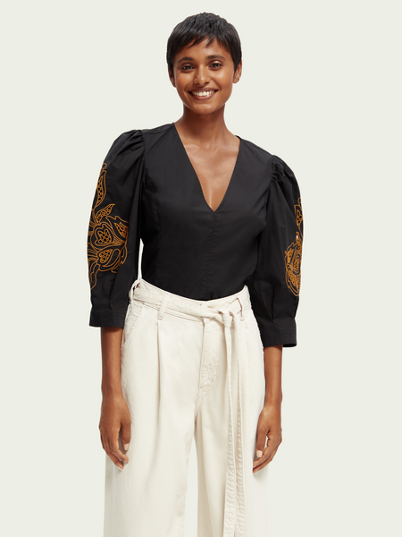 SCOTCH & SODA - Chemise manches volumineuses col V