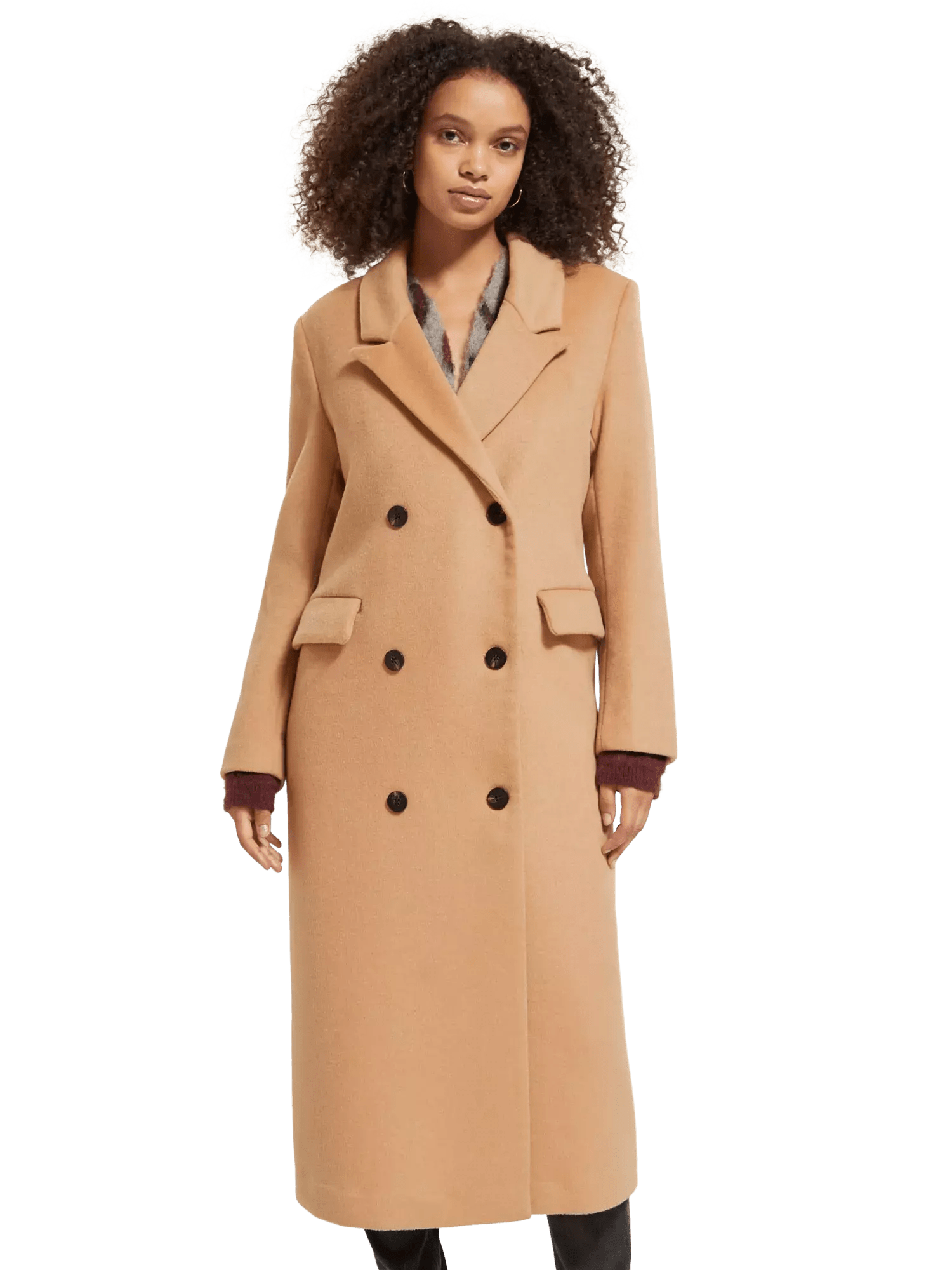 Double Breasted Wool Coat coat Scotch & Soda XS Camel 