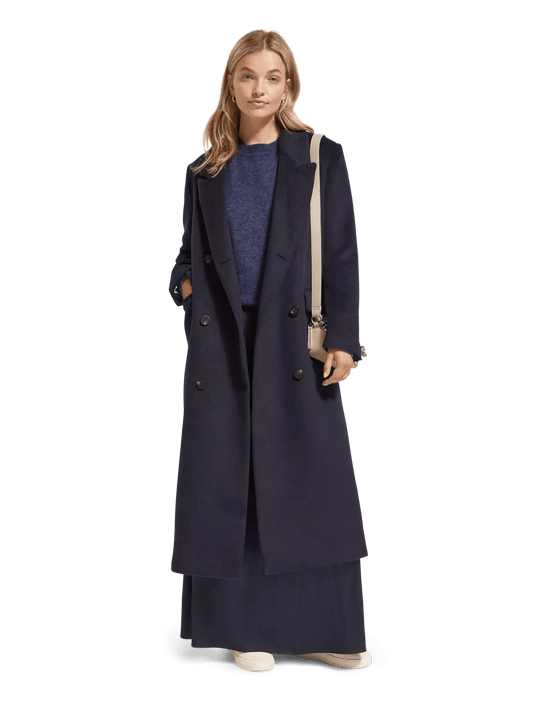 Double Breasted Wool Coat coat Scotch & Soda XS Dark Blue 