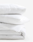 Duvet cover+ 2 PILLOWS Queen in Soft Linen Snow living-bedding onesky