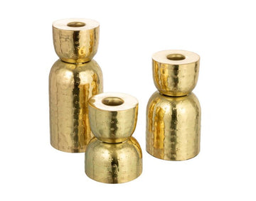 HAMMERED TAPER HOLDER Candel Holders Bloomingville