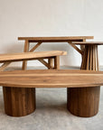 HARD WALNUT WOODEN SIDE TABLE living-furniture Pepin Boho collab