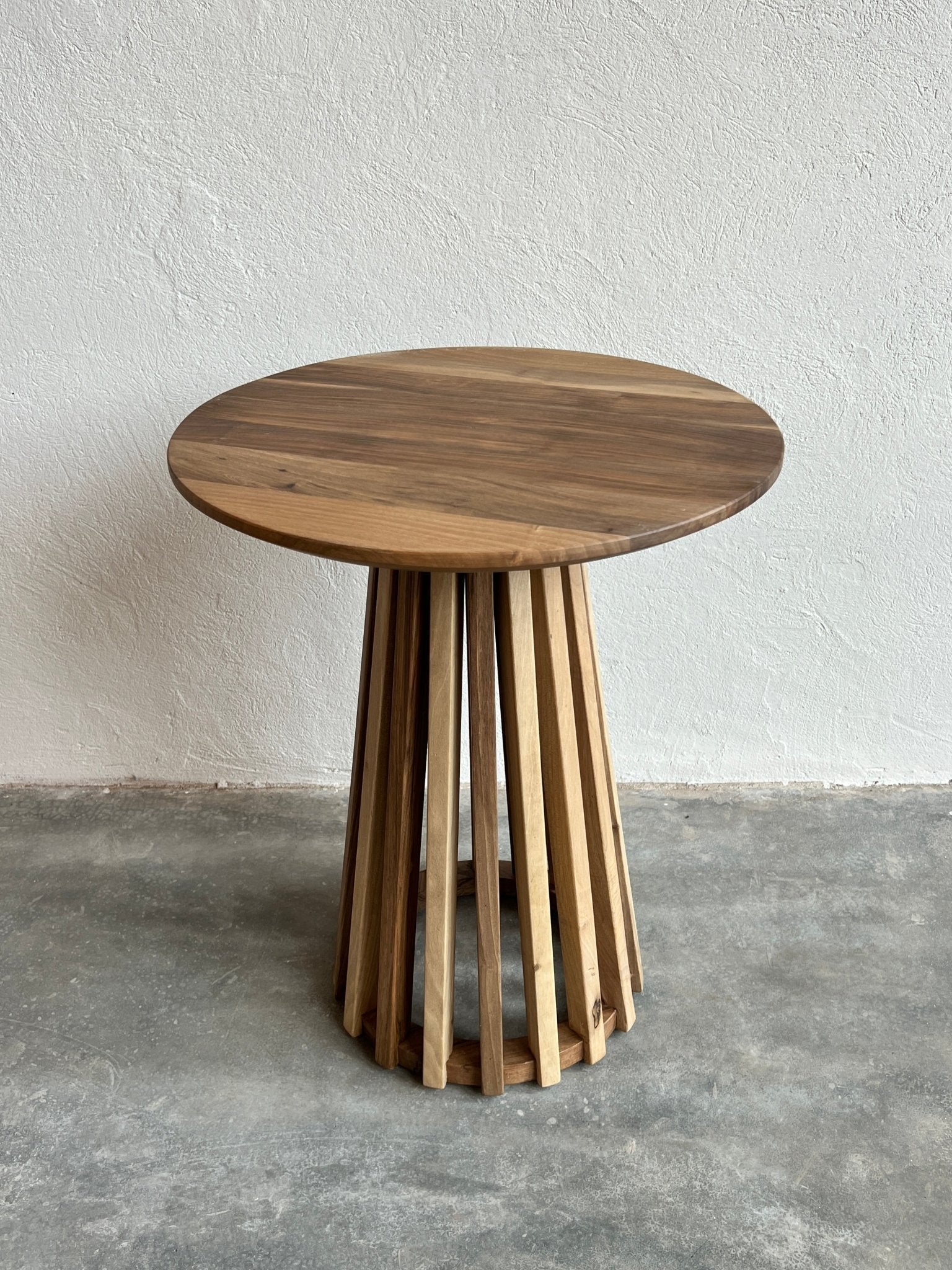 HARD WALNUT WOODEN SIDE TABLE living-furniture Pepin Boho collab   