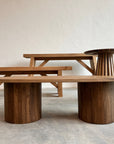 HARD WALNUT WOODEN SIDE TABLE living-furniture Pepin Boho collab