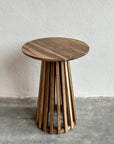 HARD WALNUT WOODEN SIDE TABLE living-furniture Pepin Boho collab Default Title