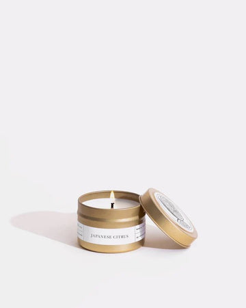 JAPANESE CITRUS GOLD TRAVEL CANDLE BY BROOKLYN CANDLE candels Brooklyn Candel
