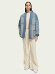 SCOTCH & SODA - Veste façon kimono en chambray matelassé