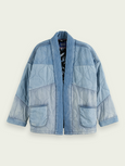 SCOTCH & SODA - Veste façon kimono en chambray matelassé