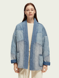 SCOTCH & SODA - Veste façon kimono en chambray matelassé