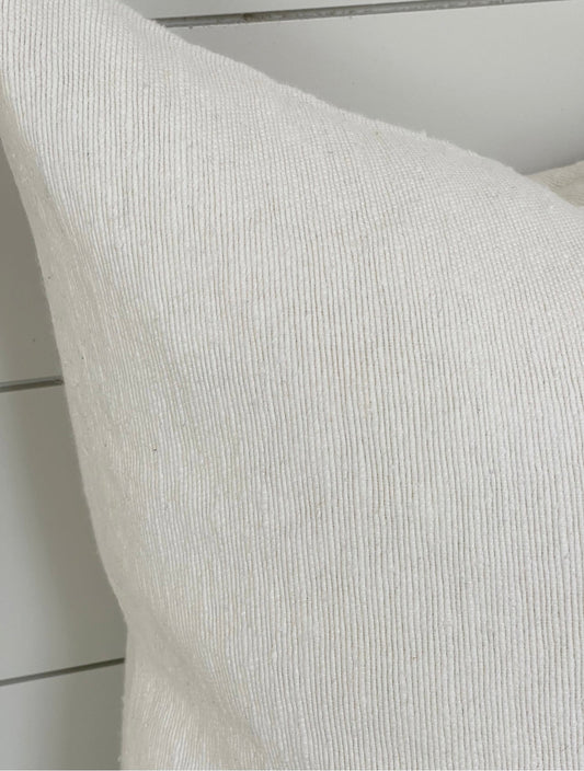 LAUREL CUSHION LIGHT WASHED WHITE living-homeaccents theboholab Rectangle 18” x 22”  