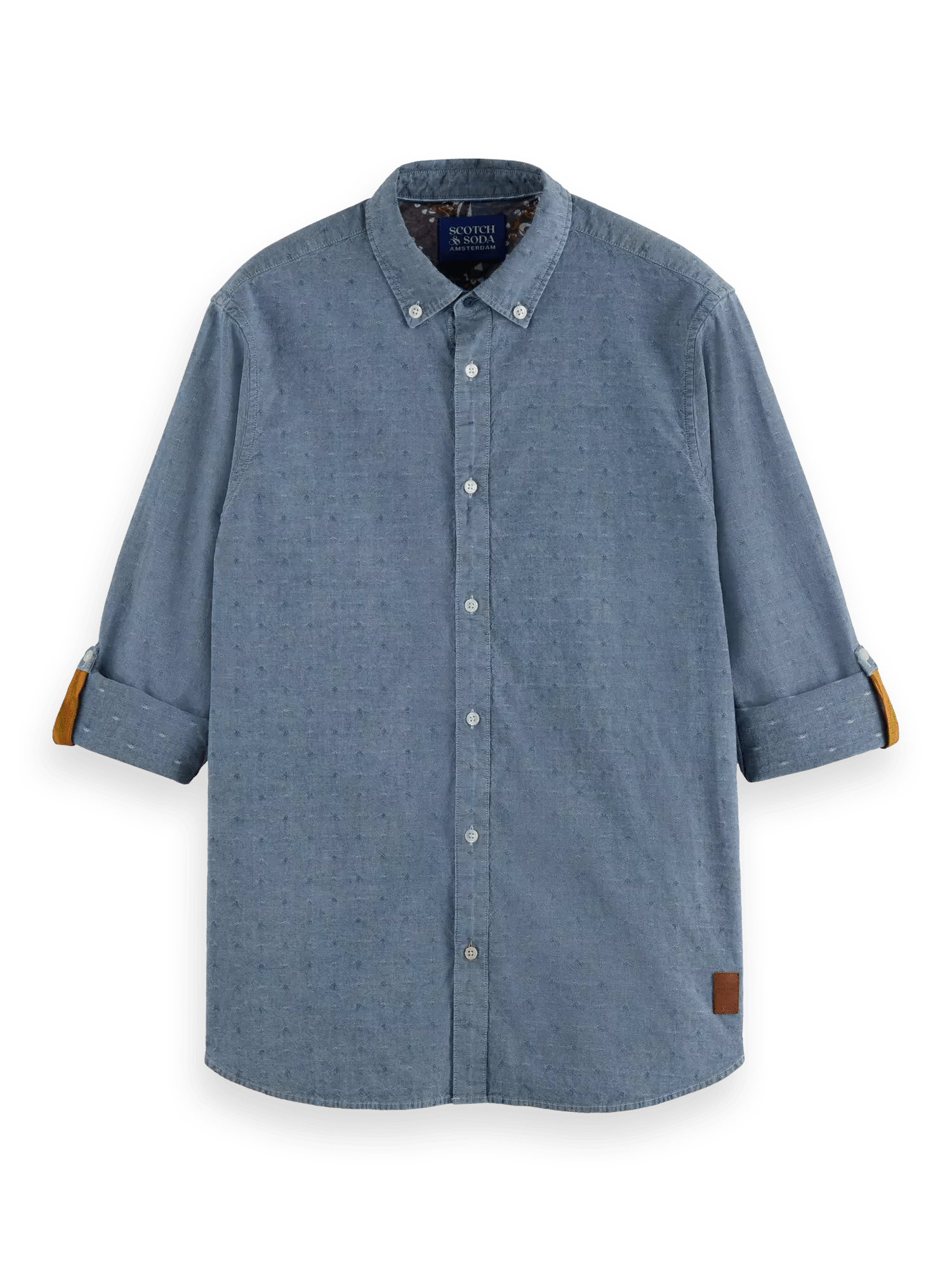 Long-Sleeved Buttoned Shirt with Sleeve-Adjustment  Scotch & Soda   
