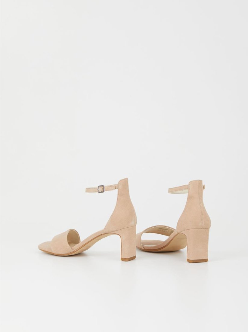 Luisa is the high-heeled sandals beige suede  - Vagabon shoes vagabon   